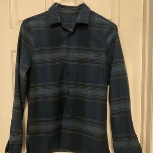 lululemon athletica Dark Plaid Button Down Shirt